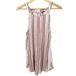 Torrid Rayon Crepe High Neck Tank Pink Stripe
